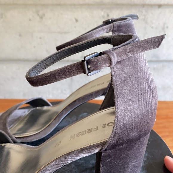 Charcoal Gray Velvet Block Heel from Joe Fresh - Picture 9 of 14